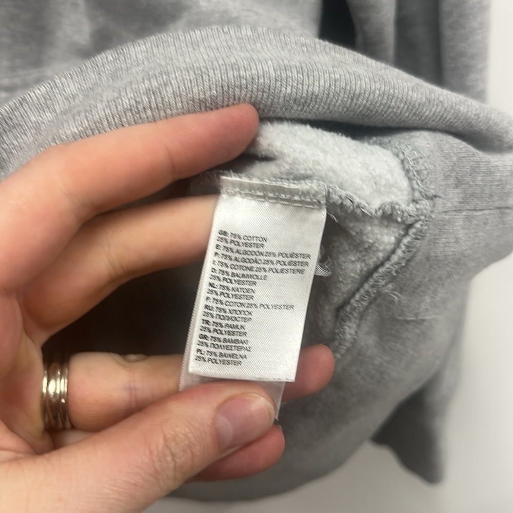 North Face gray hooded sweatshirt L - Picture 6 of 7